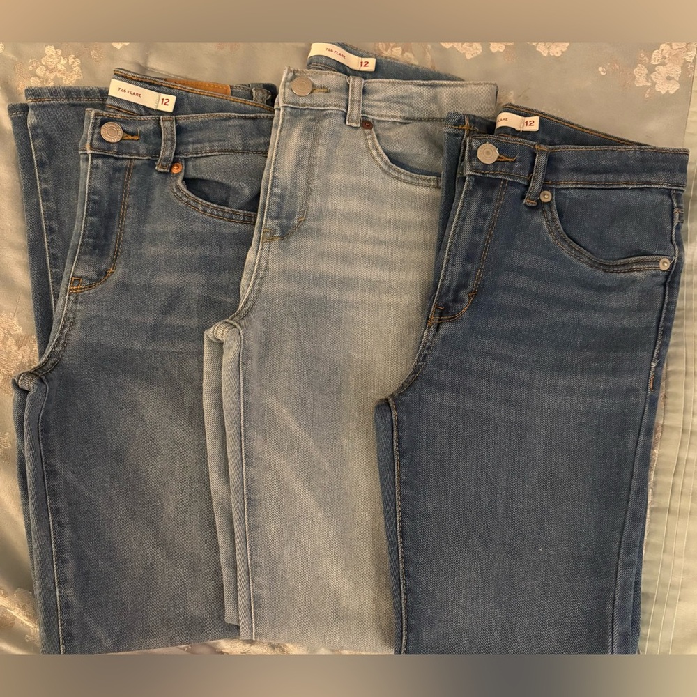 3 Pairs! Girls’ Levi’s Blue Jeans
